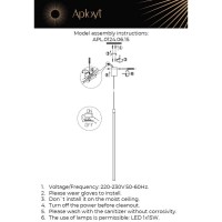  - Подвесной светодиодный светильник Aployt Gabi APL.0124.06.15