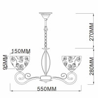  - Подвесная люстра Rivoli Loren 9006-205 Б0044455