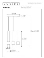  - Подвесная светодиодная люстра Lucide Margary 24402/15/30
