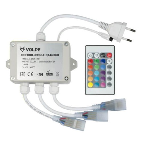 Контроллер для светодиодных RGB лент 220В Volpe ULC-Q444 RGB White UL-00002275 