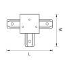 Коннектор T-образный Lightstar Barra 501137 - Коннектор T-образный Lightstar Barra 501137