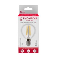  - Лампа светодиодная филаментная Thomson E14 5W 4500K шар прозрачная TH-B2082
