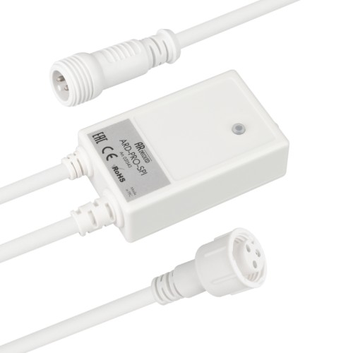 Контроллер ARD-PRO-SPI (12V, 120pix) (Ardecoled, Закрытый) SPI контроллер для управления гирляндами серии RGB-SPI и синхронизации их работы. Напряжение питания DC 12V, максимальная нагрузка 80Вт. максимальное число поддерживаемых пикселей 120pix, коннекторы male/female. Для подключения к сети необходим блок питания. Управление динамическими и статическими режимами свечения с помощью кнопки на корпусе. Поддерживаемый тип микросхемы SPI (2903/2811). Габариты 80x50x25 мм.