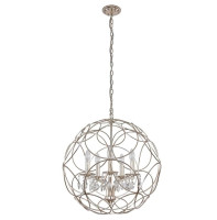  - Подвесная люстра Crystal Lux Aria SP5 Silver