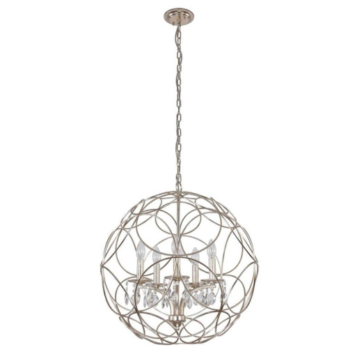 Подвесная люстра Crystal Lux Aria SP5 Silver 