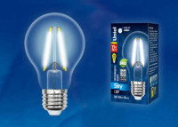  - Лампа светодиодная филаментная Uniel E27 12W 4000K прозрачная LED-A60-12W/4000K/E27/CL PLS02WH UL-00004867