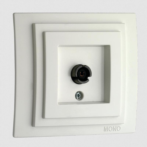 Розетка TV проходная Mono Electric Despina/ Larissa универсальная экран белый 500-001905-137 
