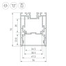 Профиль с экраном S2-LINE-5470-2500 ANOD+OPAL (Arlight, Алюминий) - Профиль с экраном S2-LINE-5470-2500 ANOD+OPAL (Arlight, Алюминий)