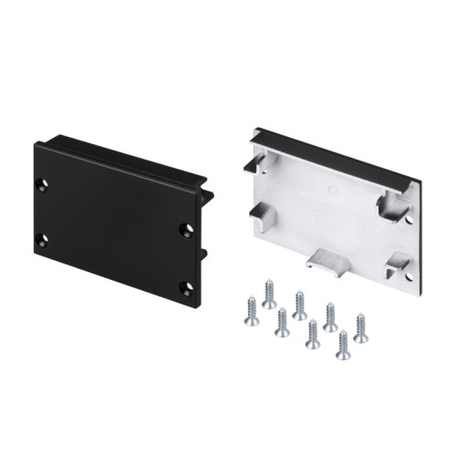Заглушка SL-LINE-4932 BLACK (Arlight, Пластик) Пара черных заглушек для профиля SL-LINE-4932. В комплекте 2 заглушки, 8 шурупов. Цена за весь комплект.