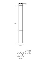  - Ландшафтный светильник Outdoor O041FL-L30B3K