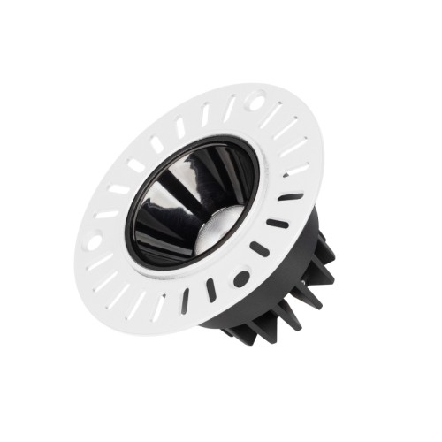 Светильник MS-ATLAS-TRIMLESS-R50-8W Day4000 (BK, 32deg, 230V) (Arlight, IP20 Металл, 5 лет) Встраиваемый безрамочный светильник под шпаклевку. Мощность 8.4 Вт, св. поток 800 лм, 95 лм/Вт, дневной 4000 K, CRI>90, угол 32°, напряжение питания 230 В. Черный круглый корпус из алюминия, экран PMMA, степень защиты IP20. Размер: диаметр 90 мм, высота 52 мм. Монтаж встраиваемый, установочное отверстие диаметр 65 мм. Драйвер 21-42 В, 200 мА, пульсация 