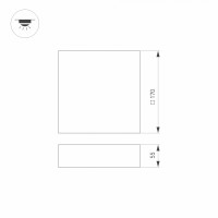  - Светильник SP-QUADRO-S170x170-18W Warm3000 (BK, 120 deg, 230V) (Arlight, IP40 Металл, 3 года)