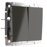 Выключатель двухклавишный проходной Werkel серо-коричневый W1122007 4690389161247 - Выключатель двухклавишный проходной Werkel серо-коричневый W1122007 4690389161247