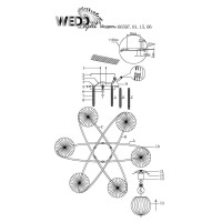  - Потолочная люстра Wedo Light Seriate 66597.01.15.06