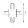 Коннектор X-образный Lightstar Barra 501146 - Коннектор X-образный Lightstar Barra 501146