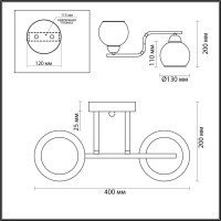  - Потолочная люстра Lumion Janet 5216/2C