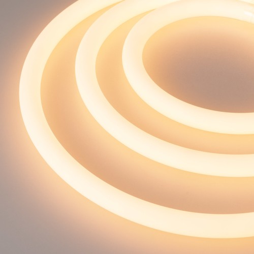 Лента герметичная MOONLIGHT-TOP-A336-D18mm 24V Warm2300 360deg (14.4 W/m, IP65, 2835, 5m, wire x1) (Arlight, Вывод прямой, 3 года) 