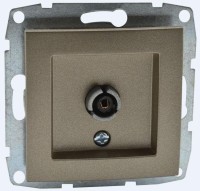  - Розетка TV проходная Mono Electric Despina/ Larissa универсальная экран бронза 500-002305-137