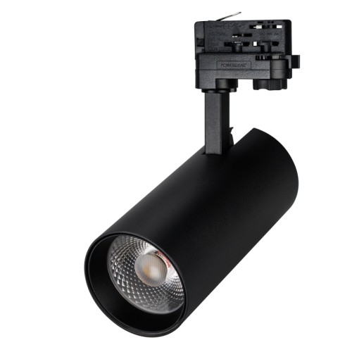 Светильник LGD-GERA-4TR-R90-30W White6000 (BK, 24 deg, 230V, DALI) (Arlight, IP20 Металл, 5 лет) Светильник подвесной для треков/шин 4 провода с управлением DALI. Мощность 30Вт, св. поток 2700-3300лм, 90 лм/Вт, белый 6000 К, угол 24°, CRI>90, напряжение питания 230 В. Черный круглый корпус из алюминия, материал линзы PC/PMMA , степень защиты IP20. Размер: диаметр 90 мм, высота 185 мм. Монтаж на трек 3-фазный. Драйвер встроенный 9-48 В, 700 мА., пульсация 