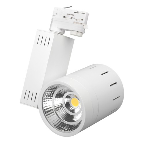 Светодиодный светильник LGD-520WH-30W-4TR Warm White (Arlight, IP20 Металл, 3 года) Подвесной светильник для треков/шин 4 провода. Светодиод CREE 30W, цвет ТЕПЛЫЙ 3000K, св.поток 2400-2600 лм, угол 24°. Белый корпус. Мощность 30Вт, питание AC180-240V. Максимальные габариты HxLxW: 230х155х180 мм. Драйвер встроенный 25,5-43V, 700mA.