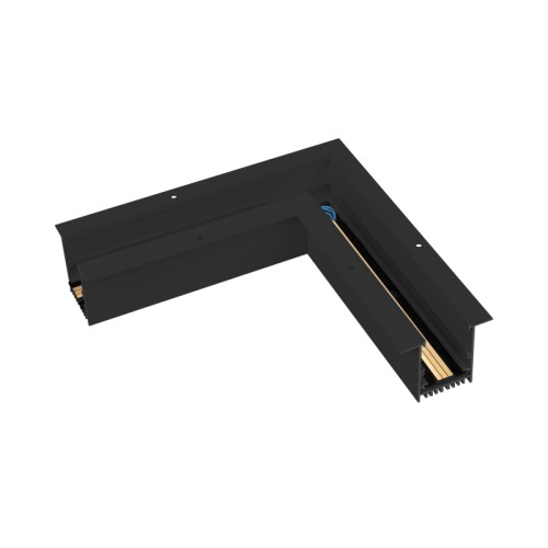Коннектор угловой MAG-CON-4560-F-L90 (BK) (Arlight, IP20 Металл, 5 лет) Угловой прямой коннектор для встраиваемого трека MAG-TRACK-4560-F. DC24V. Материал алюминий, цвет черный. Размеры 245x245x75x60мм.