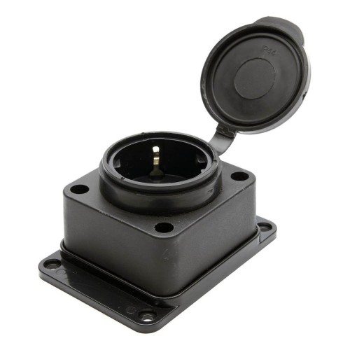 Розетка Feron Stekker с/з 32A 4000V с крышкой черный RST163144 39018 