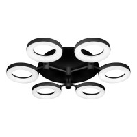  - Потолочная светодиодная люстра iLedex Jomo FS-014-X6-(B) 72W BK