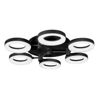  - Потолочная светодиодная люстра iLedex Jomo FS-014-X6-(B) 72W BK