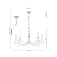  - Подвесная люстра Lucia Tucci Fondi 330.8 Antique