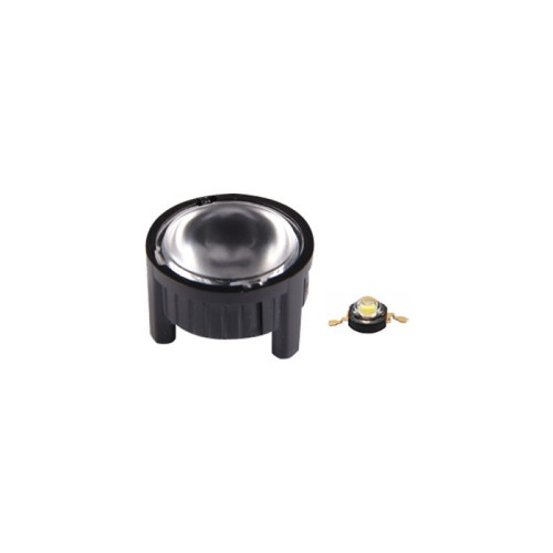 Линза 45DH2B (45°, Emitter, black) (Turlens, -) Одиночная линза со съемным холдером черного цвета для мощного светодиода Emitter.Угол обзора: вертикальный 45°, прозрачная линза. Материал PMMA. Диаметр 23 мм, высота 14.1 мм.