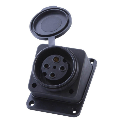 Розетка Feron Stekker с/з 32A 4000V с крышкой черный RST323144 39022 