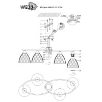  - Потолочная люстра Wedo Light Molveno 66670.01.37.04