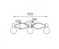  - Потолочная люстра Italline Vega PL 6088/3 bronze
