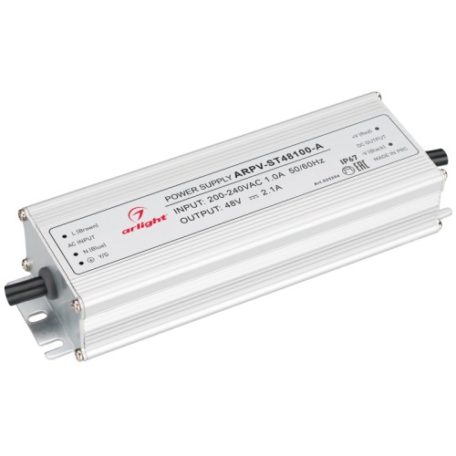 Блок питания ARPV-ST48100-A (48V, 2.1A, 100W) (Arlight, IP67 Металл, 3 года) 