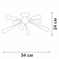  - Потолочная люстра Vitaluce V3763-1/8PL