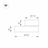  - Светильник SP-RONDO-FLAP-R250-30W Warm3000 (WH, 110 deg) (Arlight, IP40 Металл, 3 года)