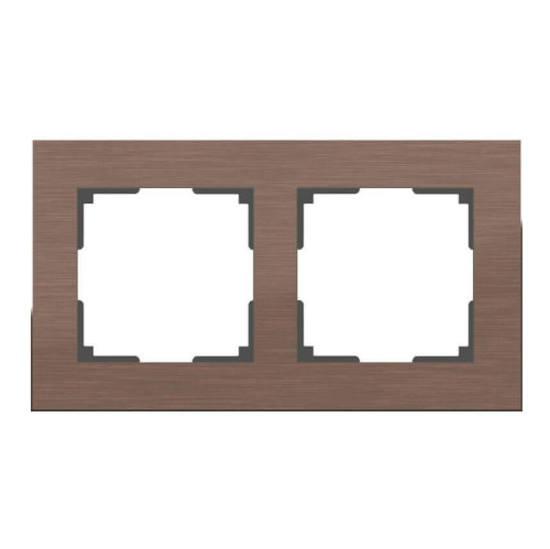 Рамка Werkel Aluminium на 2 поста алюминий коричневый WL11-Frame-02 4690389073694 