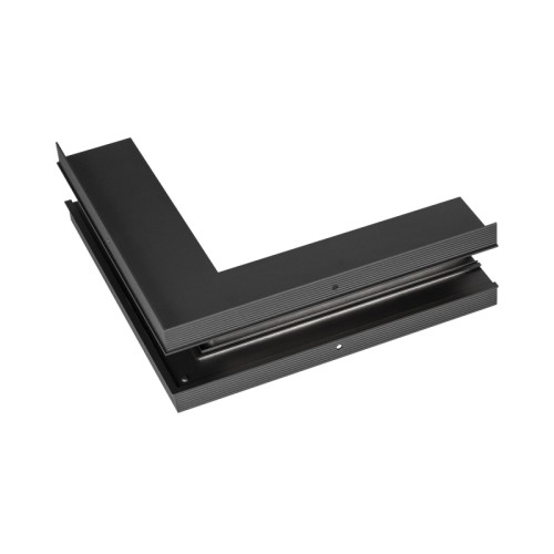 Коннектор угловой MAG-CON-4560-F-L90-EXT (BK, внешний) (Arlight, IP20 Металл, 5 лет) Угловой внешний коннектор для встраиваемого трека MAG-TRACK-4560-F. DC24V. Материал алюминий, цвет черный. Размеры 245,5x245,5x75x60мм. DC24V.
