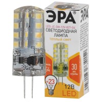  - Лампа светодиодная ЭРА G4 3W 2700K прозрачная LED JC-3W-12V-827-G4 Б0033193