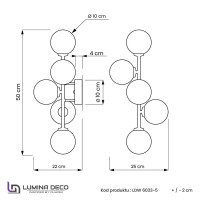  - Настенный светильник Lumina Deco Marsiada LDW 6033-5 F.GD