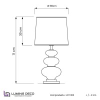  - Настольная лампа Lumina Deco Briston LDT 303 CHR+BK