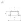 Профиль LINE-2308-F-2000 ANOD OLIVE GREY (Arlight, Алюминий) - Профиль LINE-2308-F-2000 ANOD OLIVE GREY (Arlight, Алюминий)
