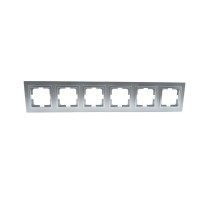  - Рамка 6-постовая Mono Electric Despina серебро 102-210000-166