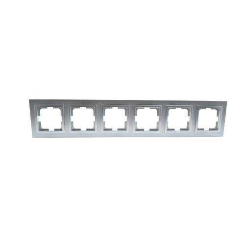 Рамка 6-постовая Mono Electric Despina серебро 102-210000-166 
