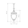 Уличный подвесной светильник Elektrostandard Andromeda H GLYF-8024H белое золото 4690389062087 - Уличный подвесной светильник Elektrostandard Andromeda H GLYF-8024H белое золото 4690389062087