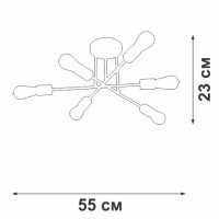  - Потолочная люстра Vitaluce V3764-1/6PL