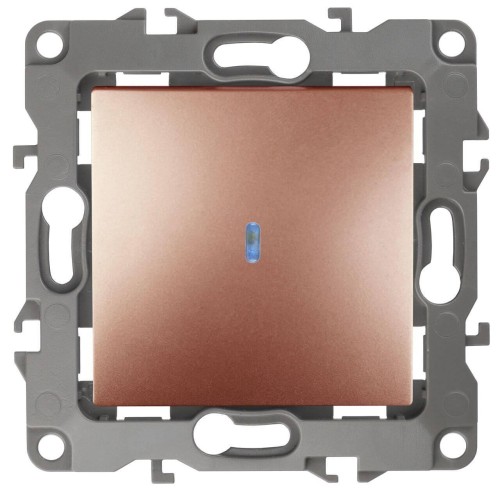 Выключатель одноклавишный с подсветкой ЭРА 12 10AX 250V 12-1102-14 Б0019282 