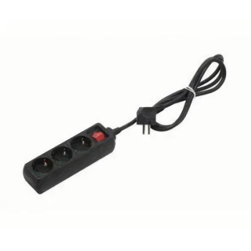Удлинитель Mono Electric Orion 3гн 3м с/з черный 150-021001-313 