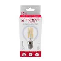  - Лампа светодиодная филаментная Thomson E14 5W 6500K шар прозрачная TH-B2372