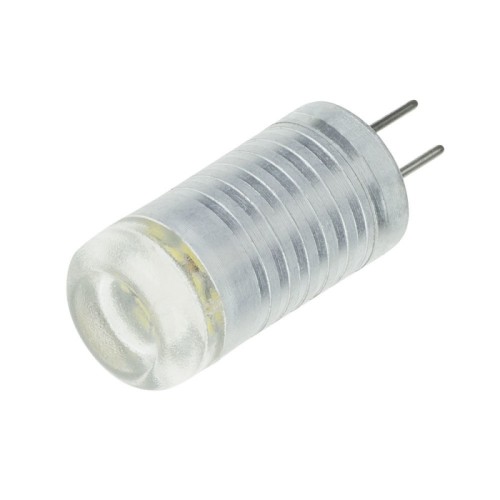 Светодиодная лампа AR-G4 0.9W 1224 White 12V (Arlight, Открытый) Светодиодная лампа G4, цвет Холодный белый, св.поток 80 люмен. Мощность 0.9W, питание 12VDC. Размер Ф12хH24. Вес 4гр.